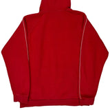 Vintage Adidas Football Hoodie - Large Red Cotton