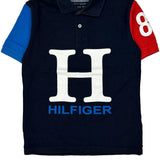 Age 12-14 Tommy Hilfiger Graphic Polo Shirt - Medium Blue Cotton