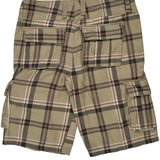Guess Checked Cargo Shorts - 34W 11L Beige Cotton