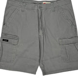 Wrangler Cargo Shorts - 36W 9L Grey Cotton