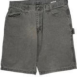 Wrangler Carpenter Shorts - 36W 10L Grey Cotton