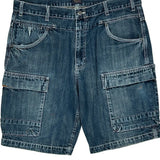 Denver Hayes Cargo Denim Shorts - 37W 10L Blue Cotton