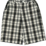 Southpole Checked Shorts - 28W 12L Black & White Cotton