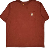 Carhartt T-Shirt - 2XL Red Cotton