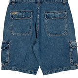Wrangler Cargo Denim Shorts - 36W 10L Blue Denim