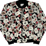 1980'S The Regal Graphic Bomber Jacket - XL White Polyester Blend