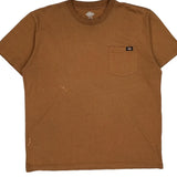 Dickies T-Shirt - XL Brown Cotton Blend