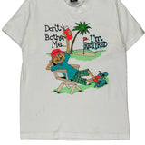 Screen Stars Graphic T-Shirt - Large White Cotton Blend