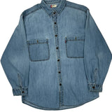Vintage Levis Denim Shirt - Large Blue Cotton