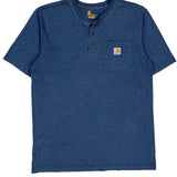 Carhartt T-Shirt - Large Blue Cotton