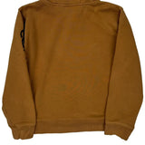 Age 10-12 Carhartt Spellout Hoodie - Medium Brown Cotton