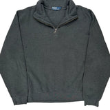 Polo By Ralph Lauren 1/4 Zip - 2XL Grey Cotton
