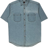 Vintage Levis Denim Shirt - Large Light Wash Cotton