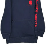Age 8-10 Carhartt Hoodie - Small Navy Cotton