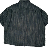 Sonofloong Striped Short Sleeve Shirt - 2XL Blue Linen