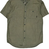 Quiksilver Short Sleeve Shirt - Medium Green Cotton