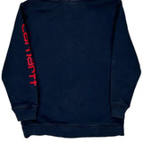Age 10-12 Carhartt Spellout Hoodie - Medium Navy Cotton