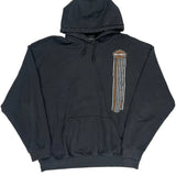 Harley Davidson Striped Hoodie - XL Black Cotton