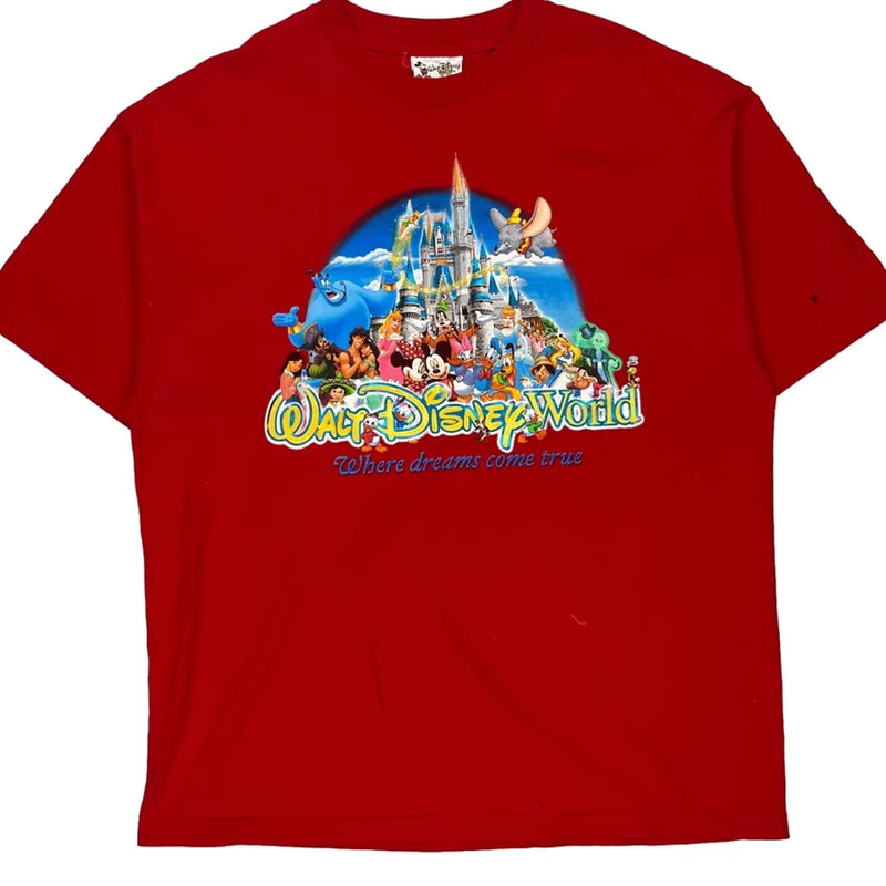 Walt Disney World Disney T-Shirt - XL Red Cotton