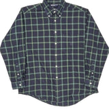 Nautica Checked Shirt - Large Green Cotton
