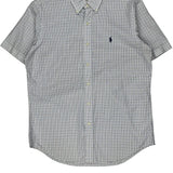 Ralph Lauren Checked Short Sleeve Shirt - Medium Blue Cotton
