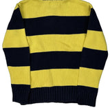 Age 8 Polo By Ralph Lauren Striped 1/4 Zip - Small Navy Cotton