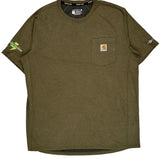 Carhartt T-Shirt - Large Green Cotton