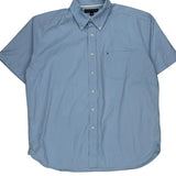 Tommy Hilfiger Short Sleeve Shirt - XL Blue Cotton