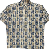 Campia Hawaiian Shirt - Large Beige Cotton