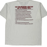 Virginia Tech Wear It Apparel Single Stitch T-Shirt - 2XL White Cotton