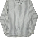 Tommy Hilfiger Striped Shirt - Medium White Cotton