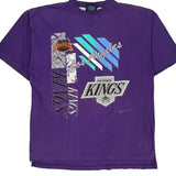 Los Angeles Kings Softwear Single Stitch T-Shirt - Large Purple Cotton Blend
