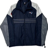 New England Patriots Reebok Windbreaker - Large Grey Polyester