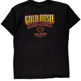 Gold Rush Harley Davidson Graphic T-Shirt - Medium Black Cotton