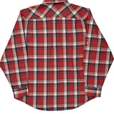 Timberland Checked Flannel Shirt - Large Red Cotton