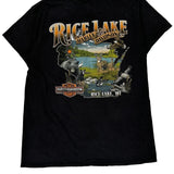 Harley Davidson Graphic T-Shirt - Medium Black Cotton