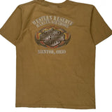 Harley Davidson Graphic T-Shirt - Large Brown Cotton