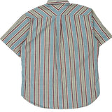 Tommy Hilfiger Striped Short Sleeve Shirt - Large Multicoloured Cotton