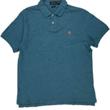 Polo By Ralph Lauren Slim Fit Polo Shirt - XL Blue Cotton