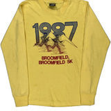 Screen Stars Single Stitch Long Sleeve T-Shirt - Small Yellow Cotton Blend