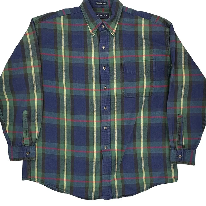 Gant Checked Flannel Shirt - Large Multicoloured Cotton