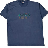 Arizona Fruit Of The Loom Single Stitch T-Shirt - XL Blue Cotton