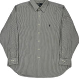 Polo By Ralph Lauren Striped Shirt - XL Grey Cotton
