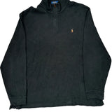 Polo By Ralph Lauren 1/4 Zip - 2XL Black Cotton