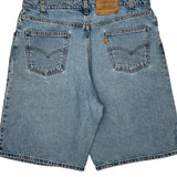 Levis Wide Leg Denim Shorts - 36W 13L Blue Cotton