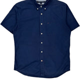 Tommy Hilfiger Short Sleeve Shirt - Medium Navy Cotton