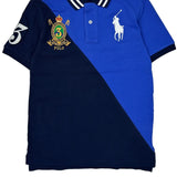 Age 10-12 Number 3 Patch Polo By Ralph Lauren Polo Shirt - Medium Blue Cotton