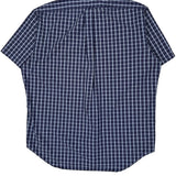 Ralph Lauren Checked Short Sleeve Shirt - Large Blue Cotton