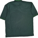 Vintage Tommy Hilfiger Striped Polo Shirt - XL Green Cotton
