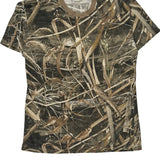 Hanes Camo T-Shirt - Medium Khaki Cotton